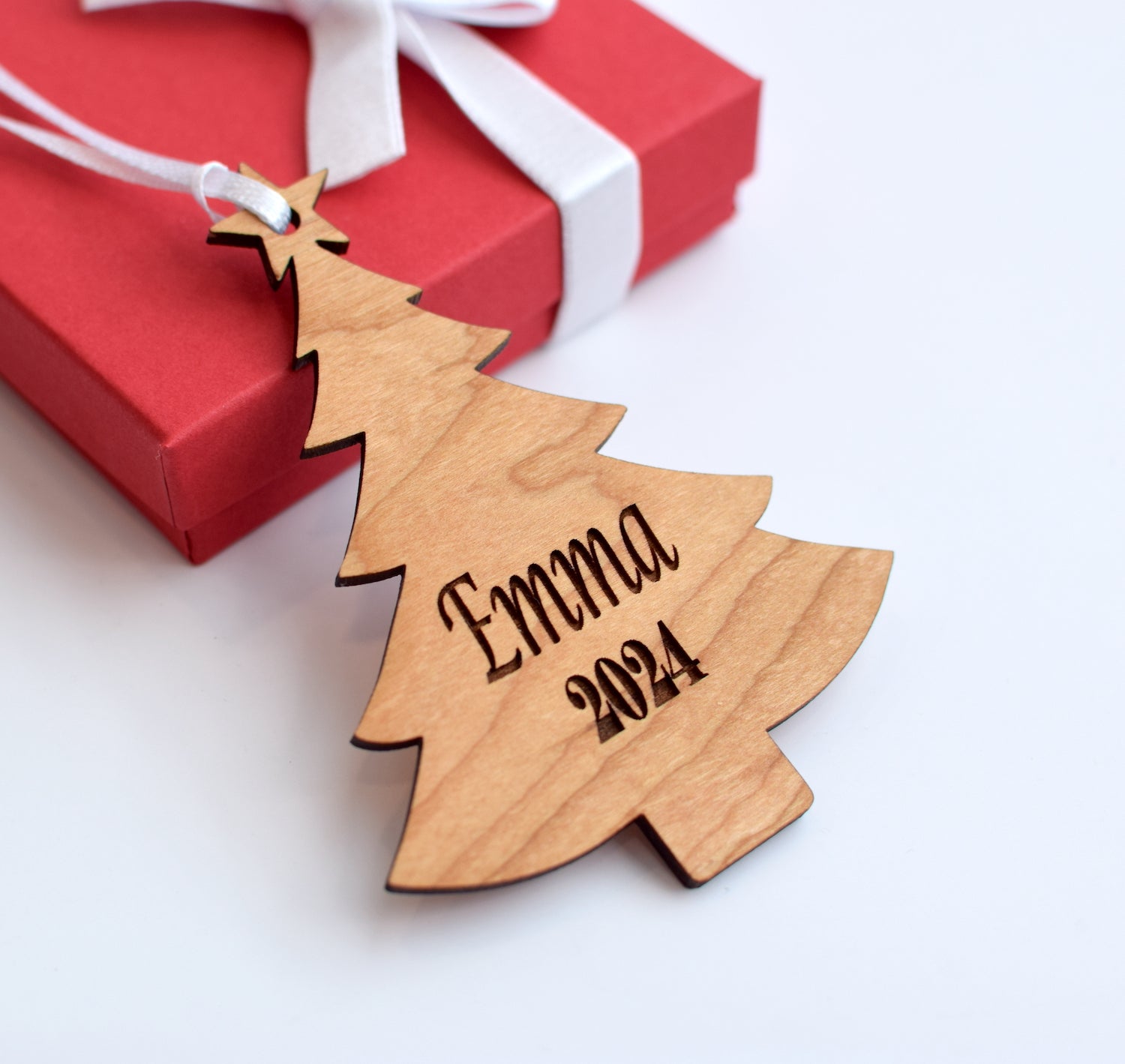First Christmas Personalized Christmas Tree Wood Ornament